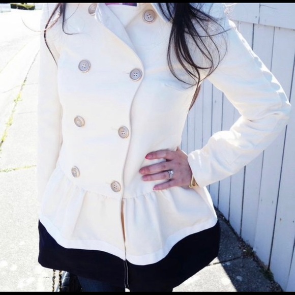 NWOT- Petticoat Flare Double breasted Peacoat